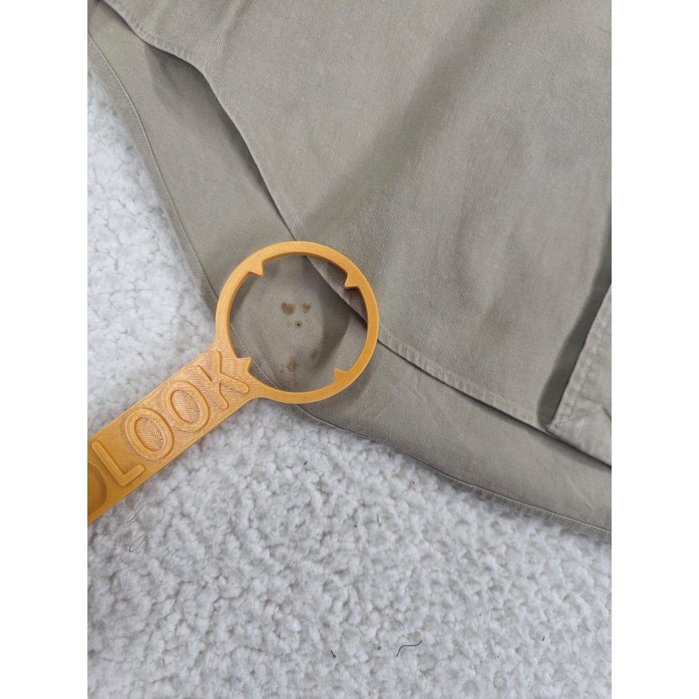 Vtg Y2K Polo Ralph Lauren Shirt Mens L Khaki Cotton Twill Safari Epaulette LS - Picture 7 of 11